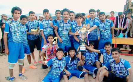 رسمياً فريق شباب الخور يتوج بطلا بكأس دوري وادي حمراء بقرية الخور بالمحفد