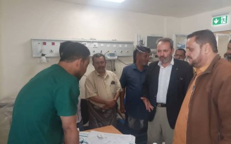 مدير عام صحة أبين يتفقد سير الخدمات الصحية في لودر ويزور مركزي الحضن وأماجل