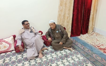 مدير عام تريم يطمئن على صحة عاقل حارة الخون الشيخ عبدالله جعفر بن الشيخ أبوبكر