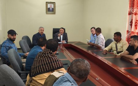 مجموعة عمل من البرنامج الوطني للتعامل مع الألغام تزور محافظة أبين