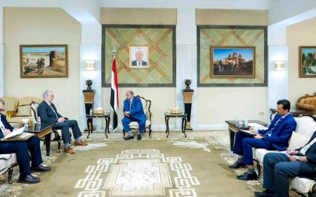 عضو مجلس القيادة الرئاسي محافظ حضرموت يبحث في الرياض مع السفير الألماني تعزيز العلاقات الثنائية والتعاون التنموي