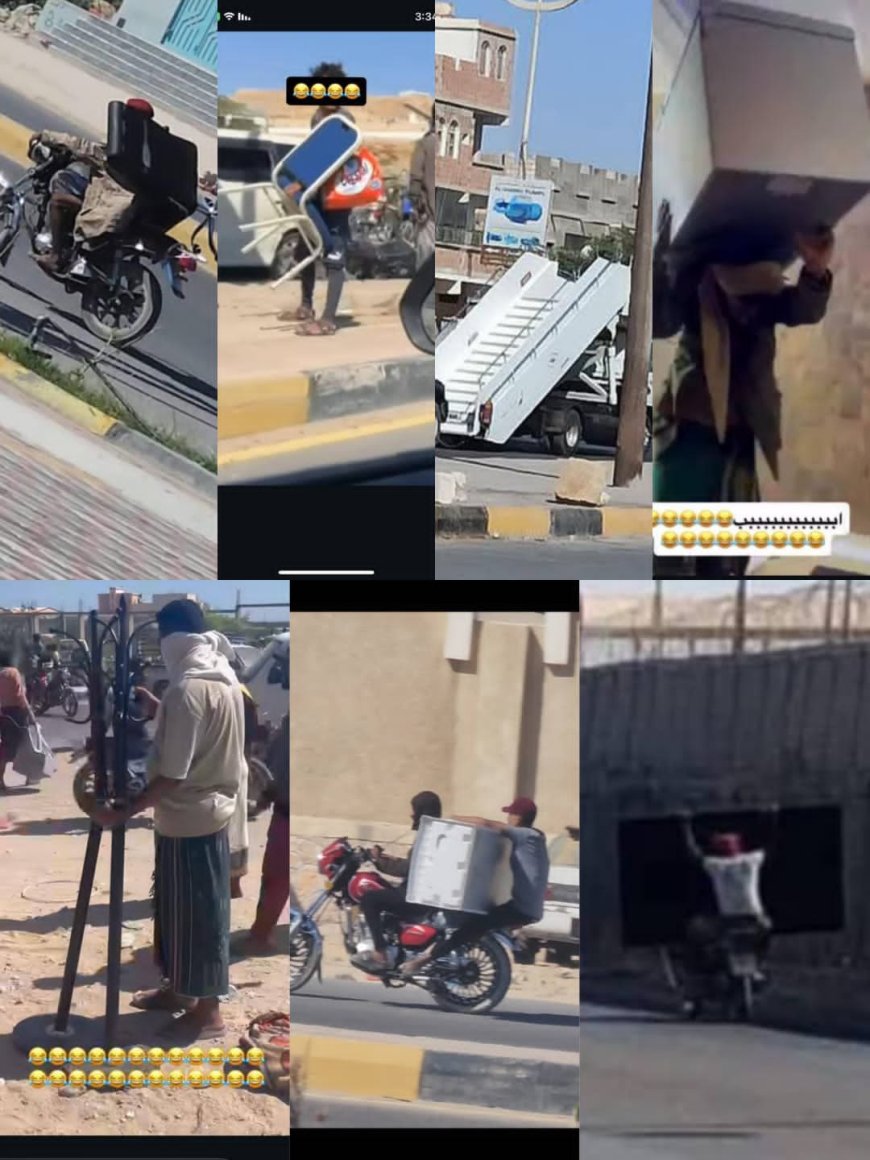 مواطنون ينهبون مرافق عامة في المكلا وسط انفلات أمني