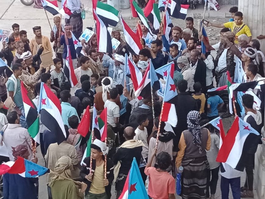 لحج.. الفعالية الجماهيرية بمناسبة البيان السياسي والإعلان الدستوري لدولة الجنوب العربي والتنديد بالعدوان الشمالي والسعودي على الجنوب