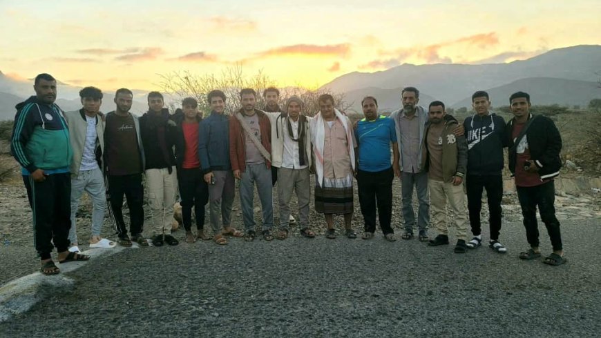 الهدار حفيظ يودع بعثة نادي شباب البيضاء عقب تأهلهم المستحق لدوري الأولى عن تجمع لودر