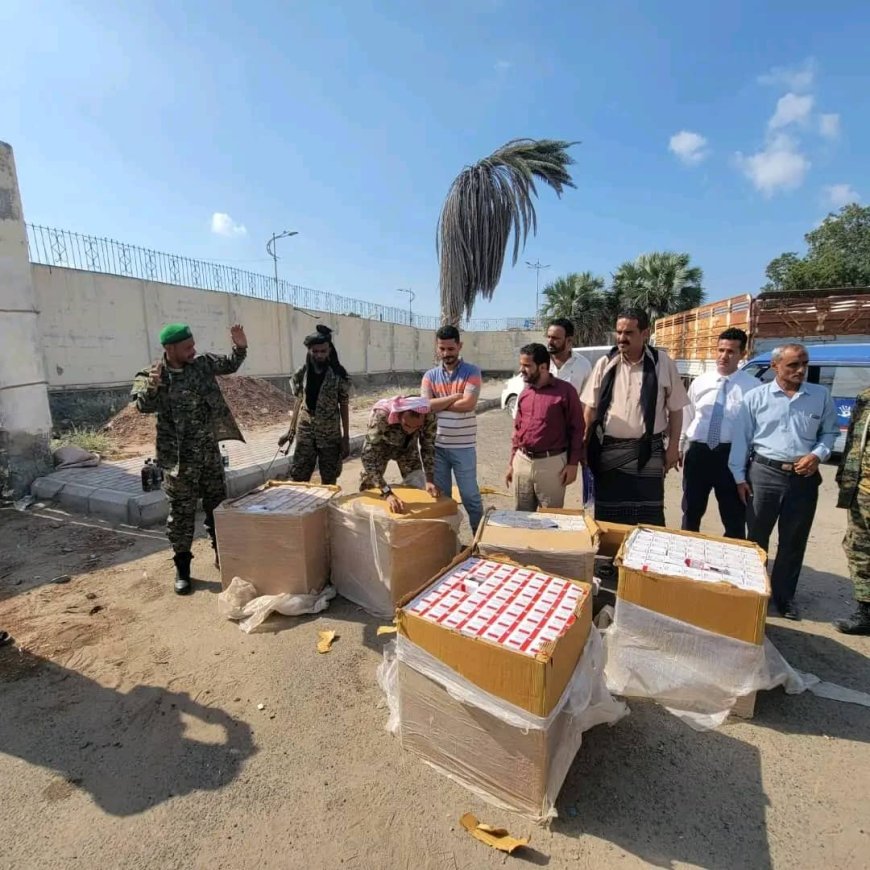 تنفيذًا لتوجيهات معالي النائب العام: إتلاف كميات من الأدوية المهربة والخمور المضبوطة في عدن
