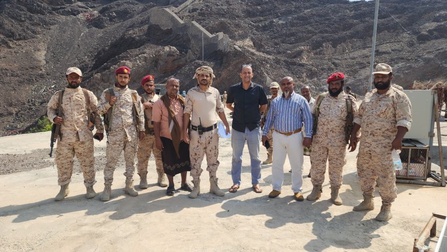 مدير مياه عدن يشيد بدور قوات العمالقة في تأمين منطقة البرزخ