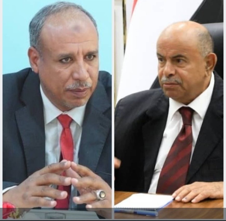 مدير عام مديرية السوم السماحي يهنئ ويبارك للأستاذ سالم الخنبشي محافظ محافظة حضرموت تعيينه في مجلس القيادة الرئاسي