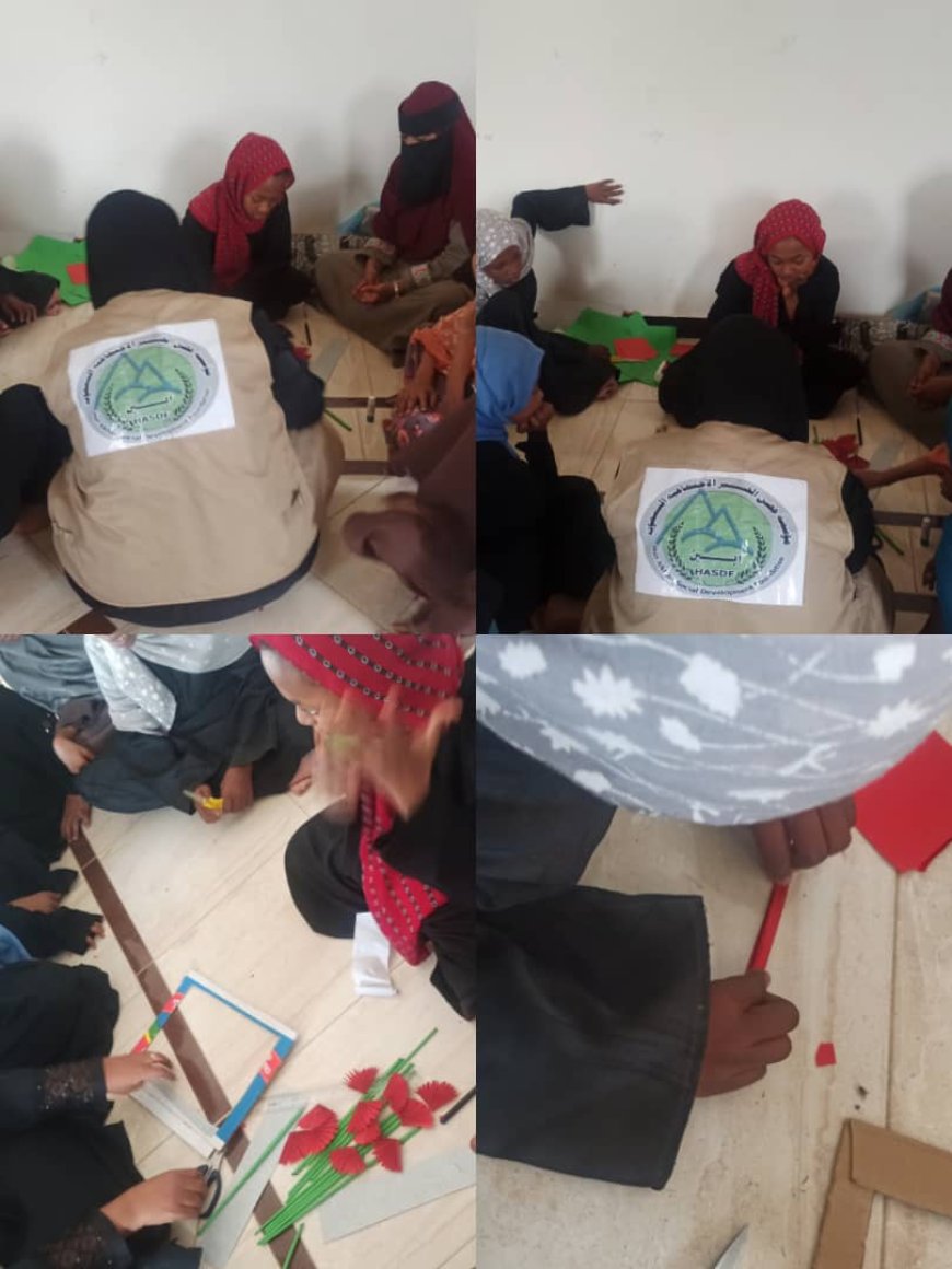 مؤسسة حصن الخير الاجتماعية التنموية تدشن دورة الحرف اليدوية لعدد عشرين متدربة