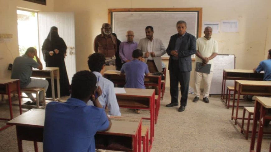 تدشين الامتحاناتُ الفصلية في معاهد أبين المهنية والتقنية