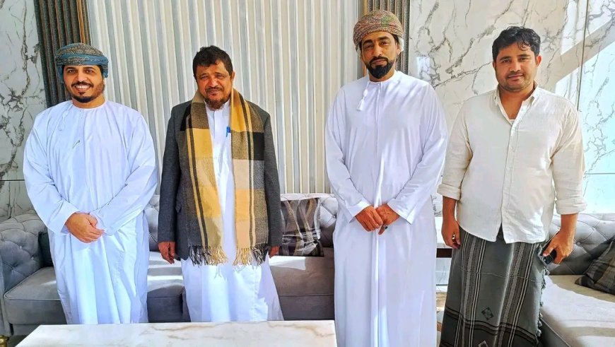 وصول رئيس الهيئة العُمانية للأعمال الخيرية إلى المهرة واستقباله من قبل الأمين العام بمدينة الغيضة