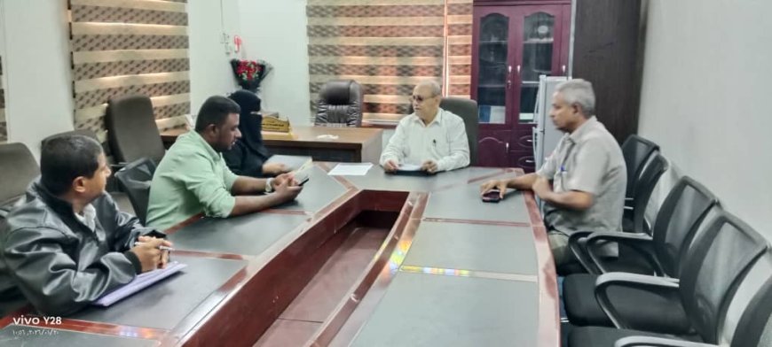 اثناء لقاءه بعمادة كليةالعلوم الإدارية.. مدير عام تبن يؤكد أن التعليم الجامعي ركيزة التنمية البشرية