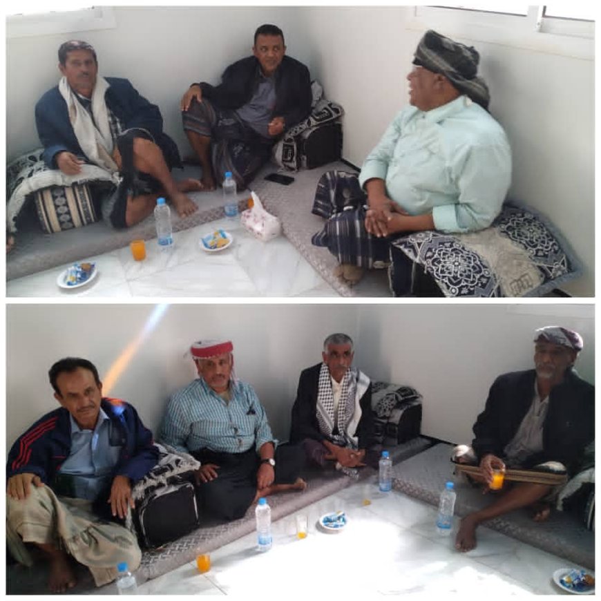 مدير عام حبان يطمئن على الحالة الصحية للأستاذ ناصر سالمين بمنزله في  الروضة  بعد عودته من رحلة علاجية ناجحة 