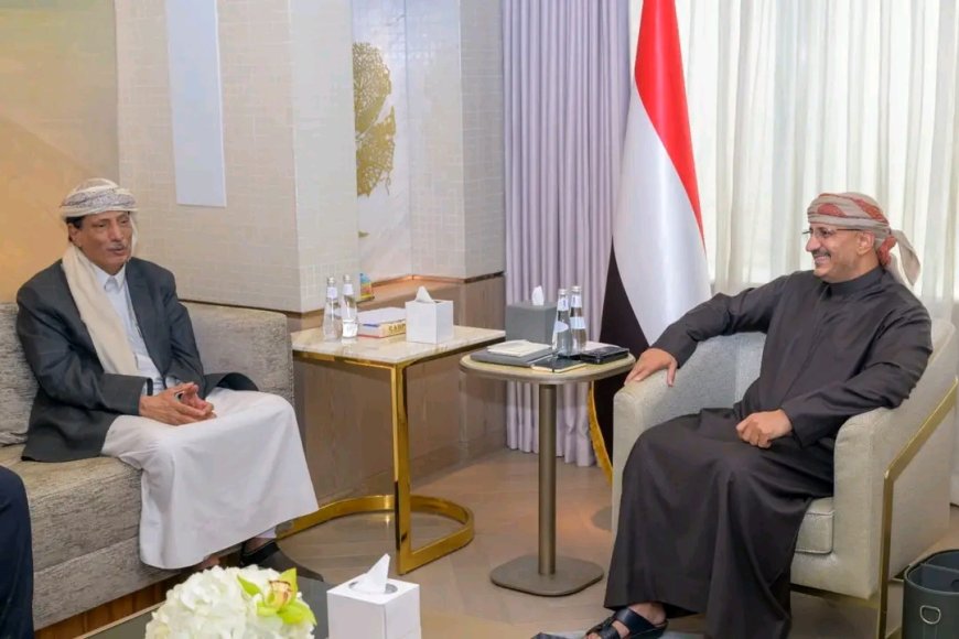 عضو مجلس القيادة طارق صالح يناقش اوضاع محافظة المهرة