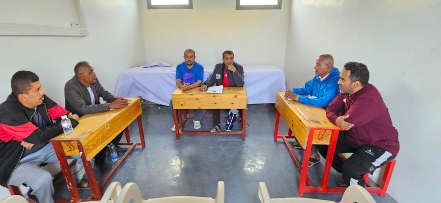 الاجتماع الفني للمباراة الفاصلة بين تضامن شبوة وشباب الجيل