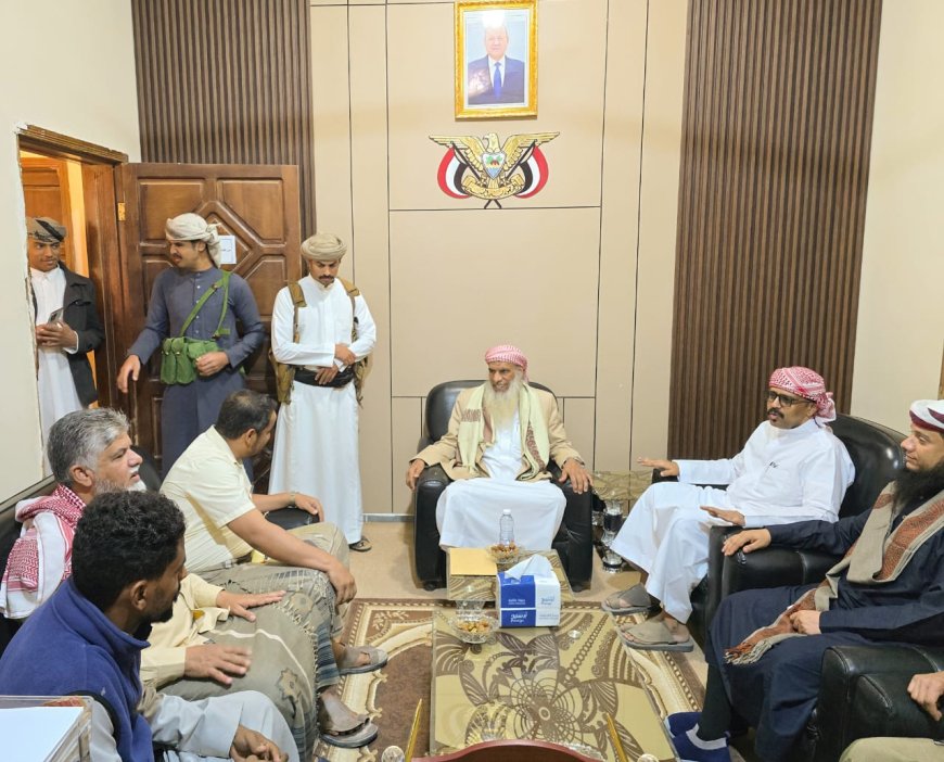 مرجع قبيلة نهد ورئيس هيئة الحكماء "الحكم بن عجاج" يزور مصلحة شؤون القبائل ويبارك للشيخ "التميمي" نيل الثقة