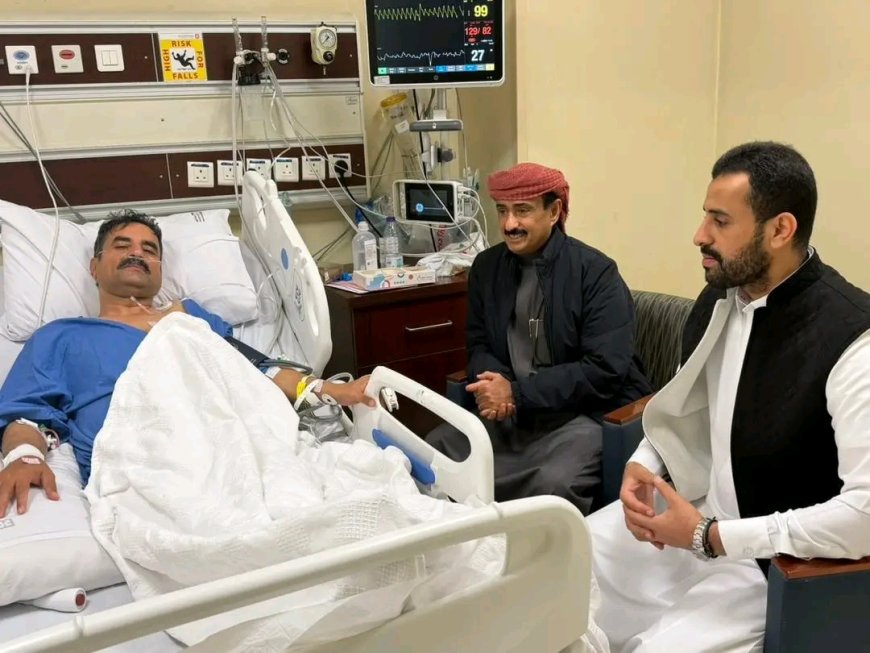 المحافظ بن الوزير يطمئن على صحة العميد علي الجبواني