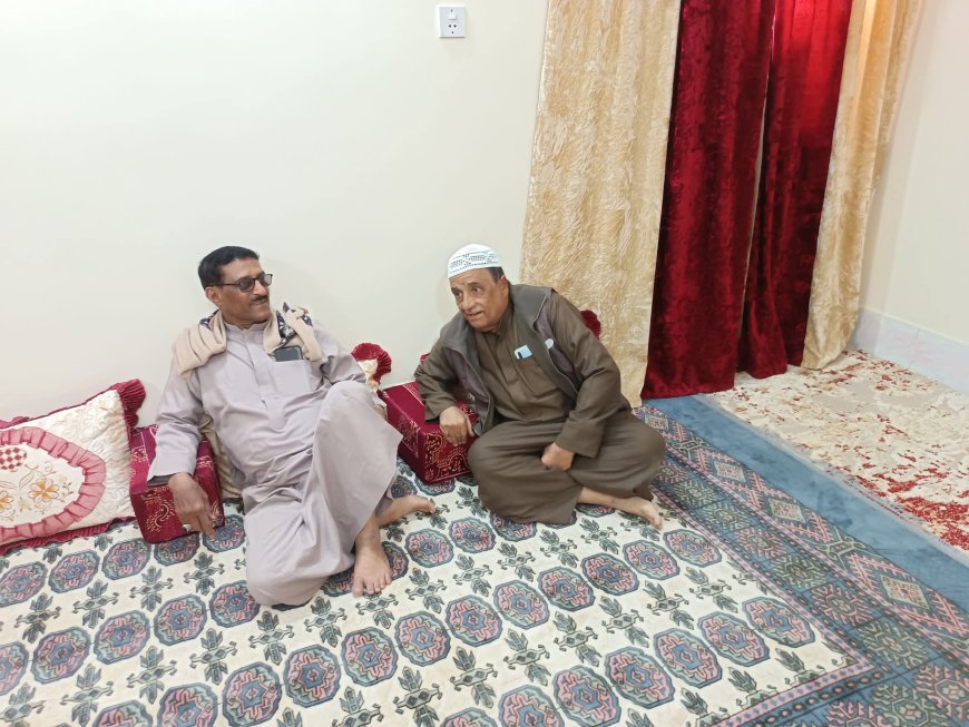 مدير عام تريم يطمئن على صحة عاقل حارة الخون الشيخ عبدالله جعفر بن الشيخ أبوبكر