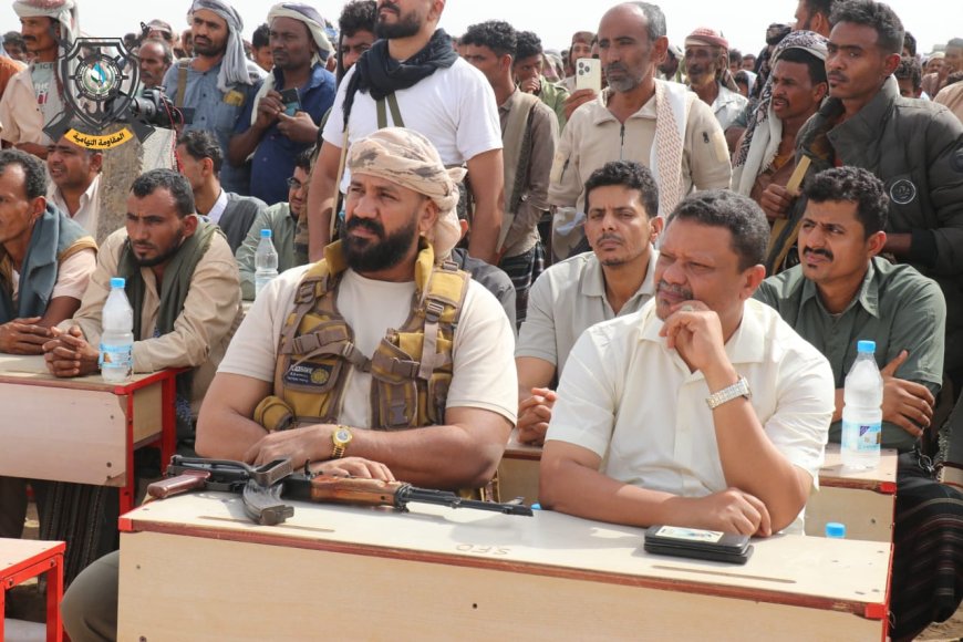 قائد المقاومة التهامسة يشارك في إحياء الذكرى الثامنة لتحرير مناطق "المشقر والزهاري والهاملي والجمعة"