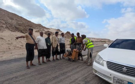 تنفيذاً لتوجيهات المحافظ "ابن الوزير".. بدء أعمال صيانة وإعادة تأهيل طريق مدينة رضوم