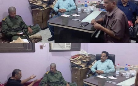 المستشار سهيم الميني وقيادات جنوبية تزور صحيفة عدن الغد وتدين الاعتداء على منبر الحرية