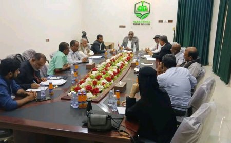 جامعة المهرة تعقد اجتماعاً تشاورياً لمشاريعها في الخطة الخمسية للمحافظة الممولة من برنامج الأمم المتحدة الإنمائي