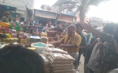 مكتب الأشغال العامة يقوم بحملة شاملة لتنظيم الاسواق بجعار