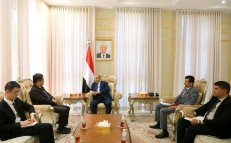 عضو مجلس القيادة محافظ حضرموت يلتقي القائم باعمال سفارة جمهورية الصين الشعبية لدى اليمن