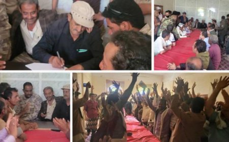 اللجان المجتمعية بمديرية قعطبة تحسم الانتخابات بالتزكية بالاجماع للشعيبي رئيساً لها