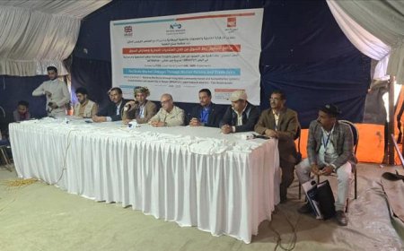 مدير عام جبل حبشي يدشن معرضًا للمنتجات الحيوانية والزراعية واليدوية