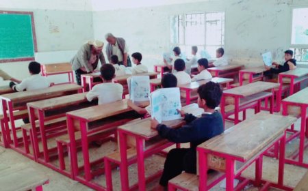 مدير التربية والتعليم بالوضيع يزور ثانوية الفاروق ومدرسة باروت و22 مايو