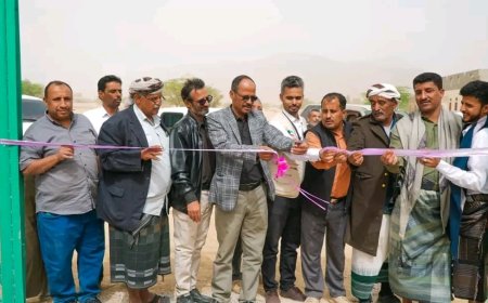 برعاية المحافظ بن الوزير.. تدشين تشغيل مشروع مياه استراتيجي بمديرية نصاب بتمويل كويتي