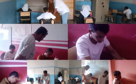 سير الاختبارات بمدرسة الأمل للصم والبكم بزنجبار في أجواء من الانضباط والاهتمام