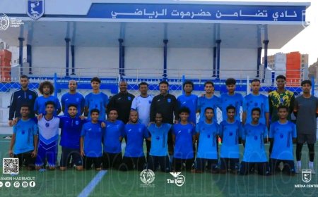 تضامن حضرموت يختتم تحضيراته ويغادر غدا استعداداً لمباراة الريان القطري والشباب السعودي