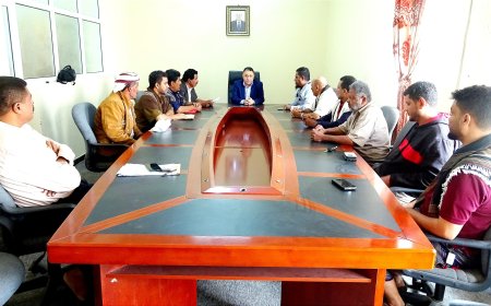 أمين عام محلي أبين الحامد يعقد اجتماعا تنسيقيا مع مدراء عموم مديريات مودية وخنفر وصندوق النظافة بالمحافظة