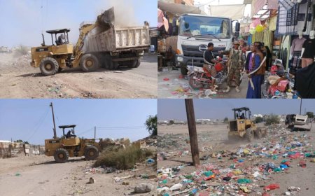 صندوق النظافة والتحسين بخنفر يطلق حملة نظافة شاملة  استعداداً لشهر رمضان