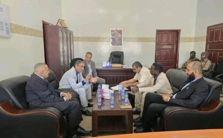 هشله يستقبل المدير العام الجديد لهيئة مستشفى شبوة العام ويؤكد دعم تطوير الخدمات الصحية