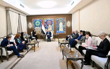 رئيس مجلس القيادة يستقبل وفدا برلمانيا المانيا