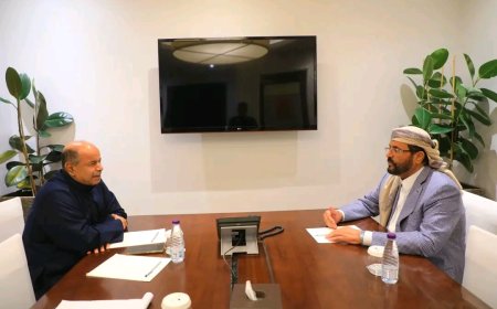 اعضاء مجلس القيادة الرئاسي الخنبشي والعرادة : يؤكدان أهمية التنسيق المتكامل لمواجهة كافة القضايا الوطنية في المحافظات المحررة