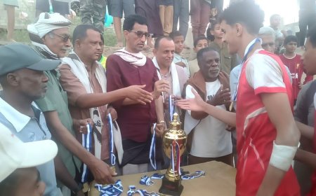 نأشئو صبر يتوَّجون أبطالاً لدوري الفرق الشعبية بمديريتي الحوطة وتبن