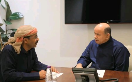 عضو مجلس القيادة الرئاسي محافظ حضرموت يلتقي وزير النفط والمعادن