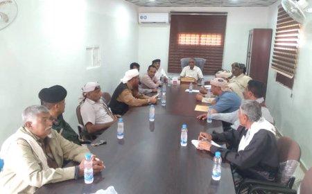 المكتب التنفيذي حبان يعقد اجتماع دورته الأعتيادية الثانية لشهر فبراير 2026م ويقر تشكيل لجنة لتنظيم سوق المدينة خلال شهر رمضان 