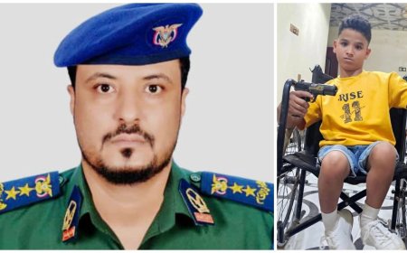 قائد قوات الطوارئ م/أبين يعزي النقيب/جهاد عبدالله العوذلي في وفاة ابن أخيه