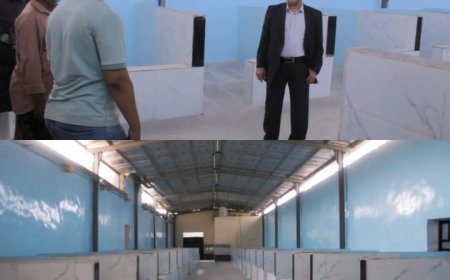 الأمين العام للمجلس المحلي بمحافظة أبين يتفقد التشطيبات النهائية لأعمال ترميم وتأهيل السوق العام للخضار والفاكهة بزنجبار