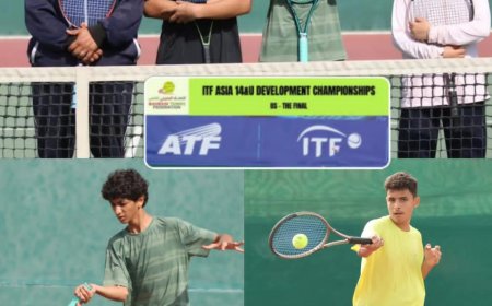 ناشئو اليمن يتأهلون إلى نصف نهائي زوجي بطولة غرب ووسط آسيا للتنس في البحرين