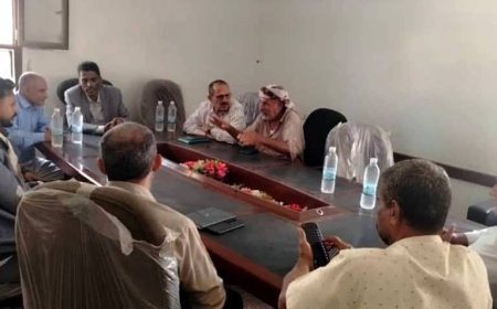 فريق وزاري يطلع على احتياجات قطاع التعليم بلحج ويتفقد  المشاريع المنفذة من المجلس النرويجي