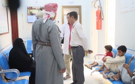 العمودي يزور المركز الصحي الاسعافي بمنطقة تاربة ويشيد بخدماته