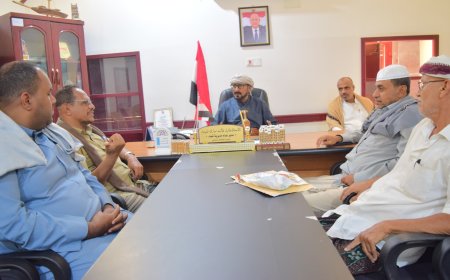 مدير عام شبام يستقبل المهنئين بشهر رمضان ويبحث مع مدراء المكاتب آلية سير العمل وخطط الأداء خلال الشهر الفضيل