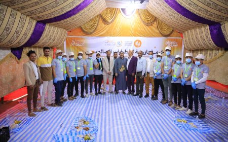 وكيل أول محافظة تعز يدشن مخيم إفطار الصائم بالمحافظة