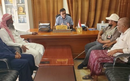 مدير عام مديرية القطن يلتقي منسق الخلية الإنسانية لقوات الفرقة الأولى طوارئ و القوات المشتركة