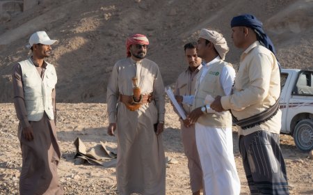 مدير عام شبام يشهد تسليم موقع مشروع ريع وقف أفريقيا الخيري لتعزيز إمدادات المياه بالمديرية